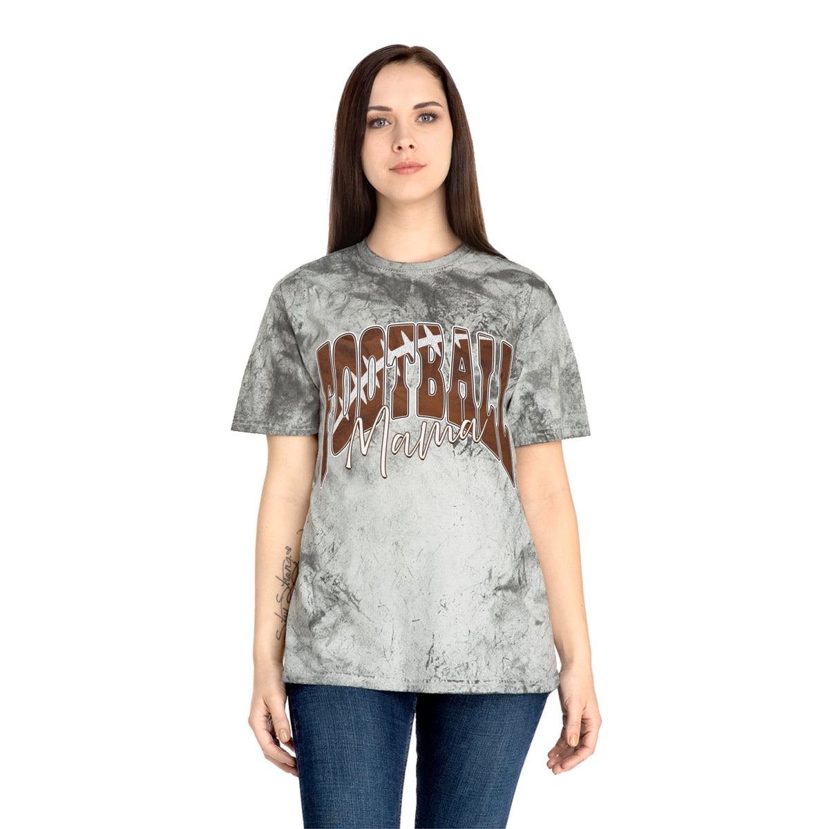 Color Blast Football Mama Tee