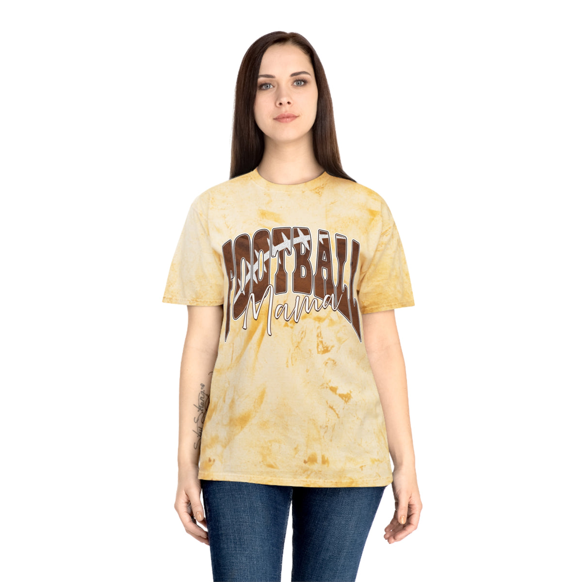 Color Blast Football Mama Tee