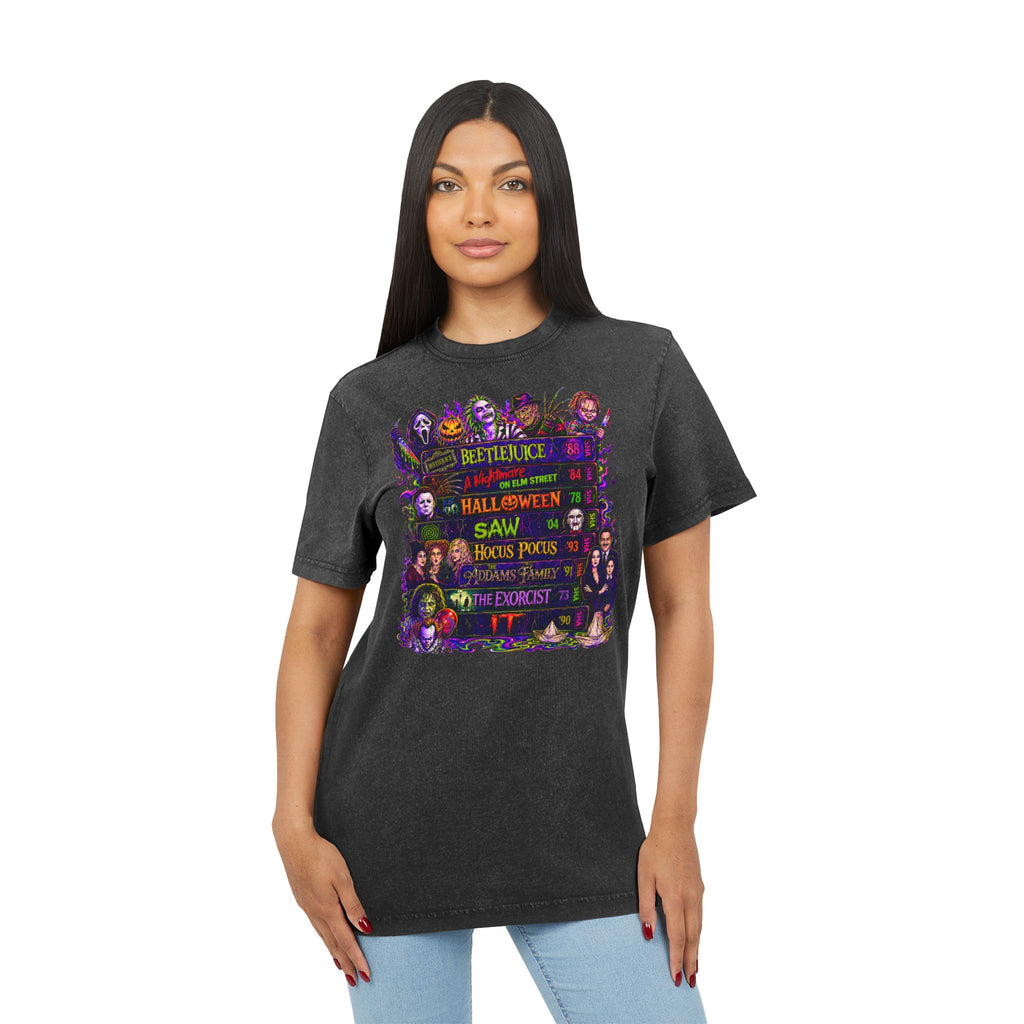 Acid Washed Classic Horror Film Tee