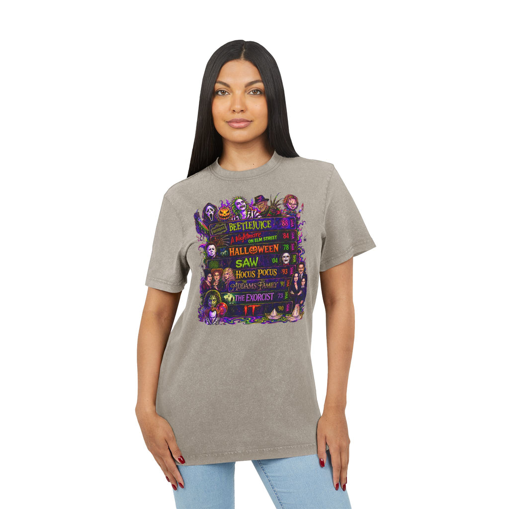 Acid Washed Classic Horror Film Tee