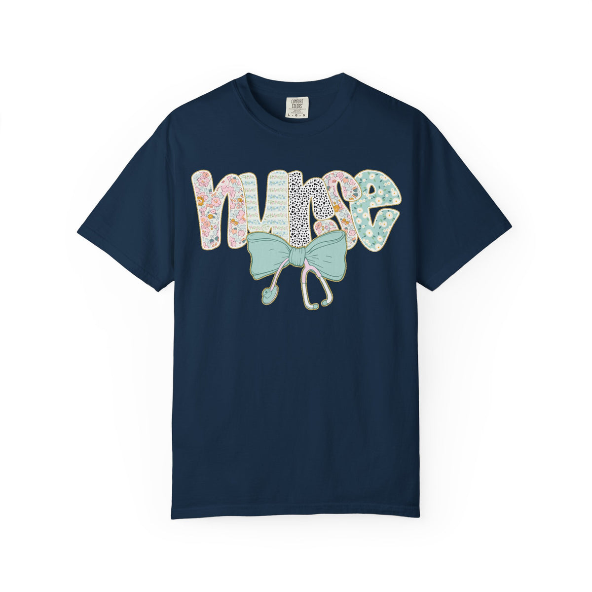 Nurse Floral Bow T-Shirt