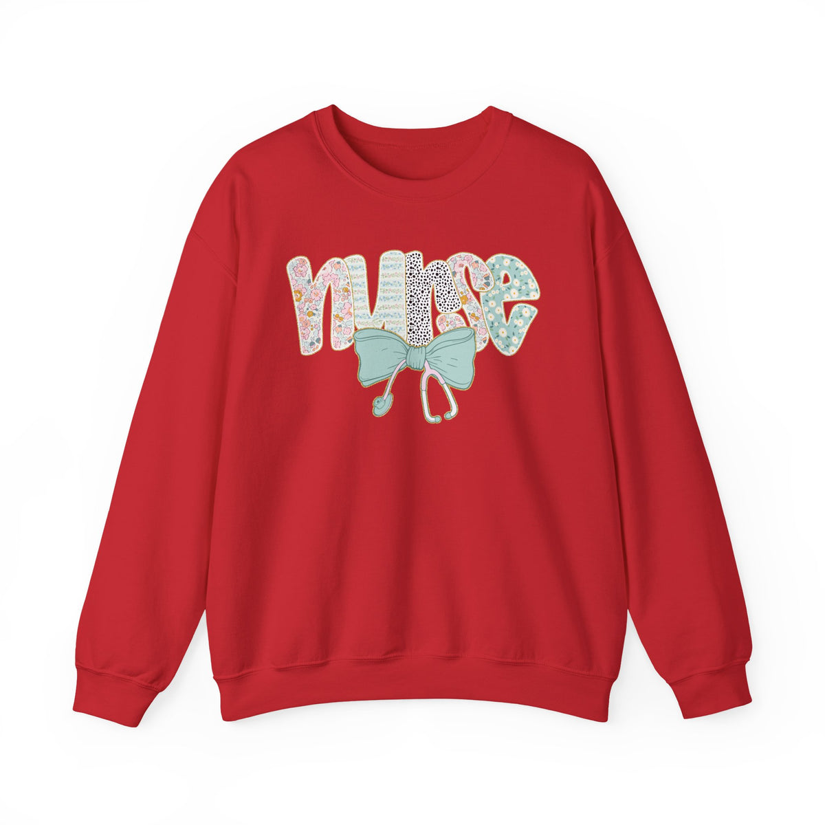 Nurse Floral Retro Crewneck Sweatshirt
