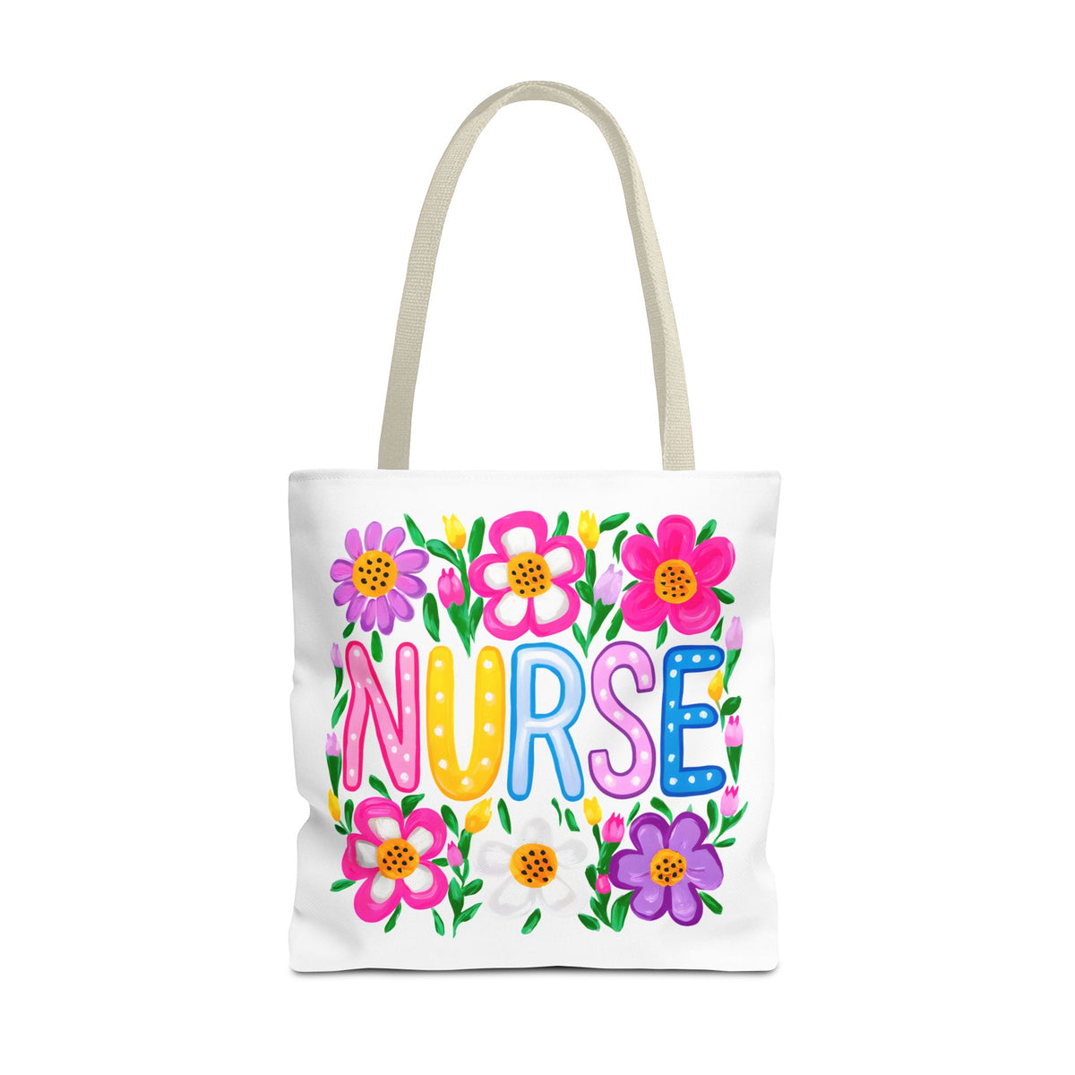 Nurse Floral Tote Bag — Colorful Nurse Gift Bag for Healthcare Heroes