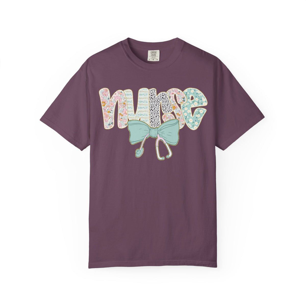 Nurse Floral Bow T-Shirt