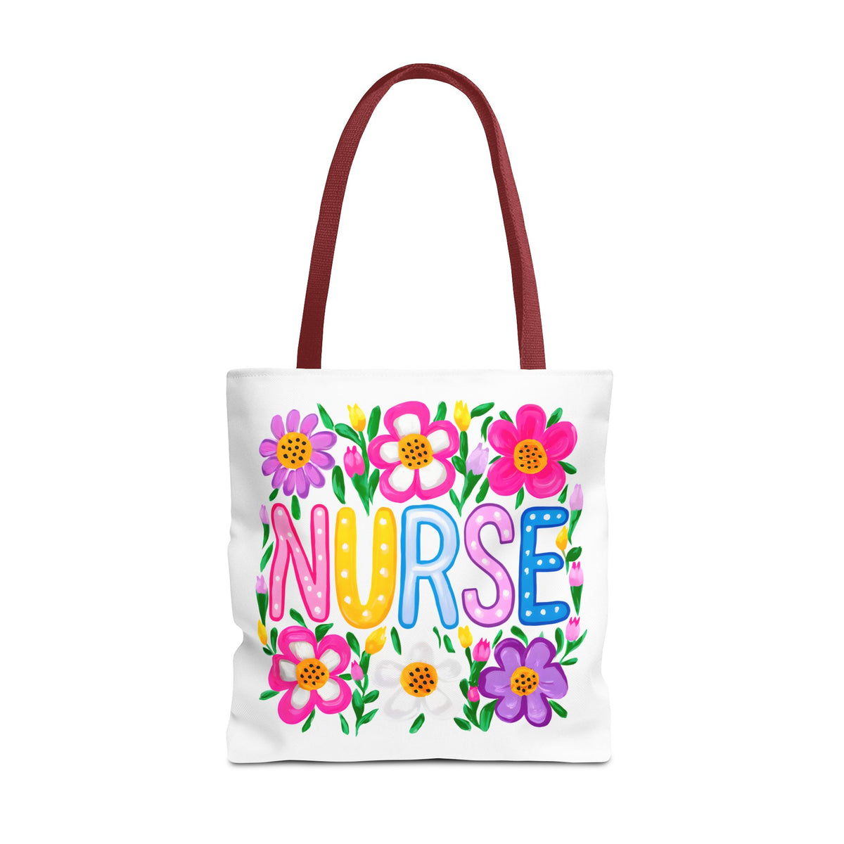 Nurse Floral Tote Bag — Colorful Nurse Gift Bag for Healthcare Heroes