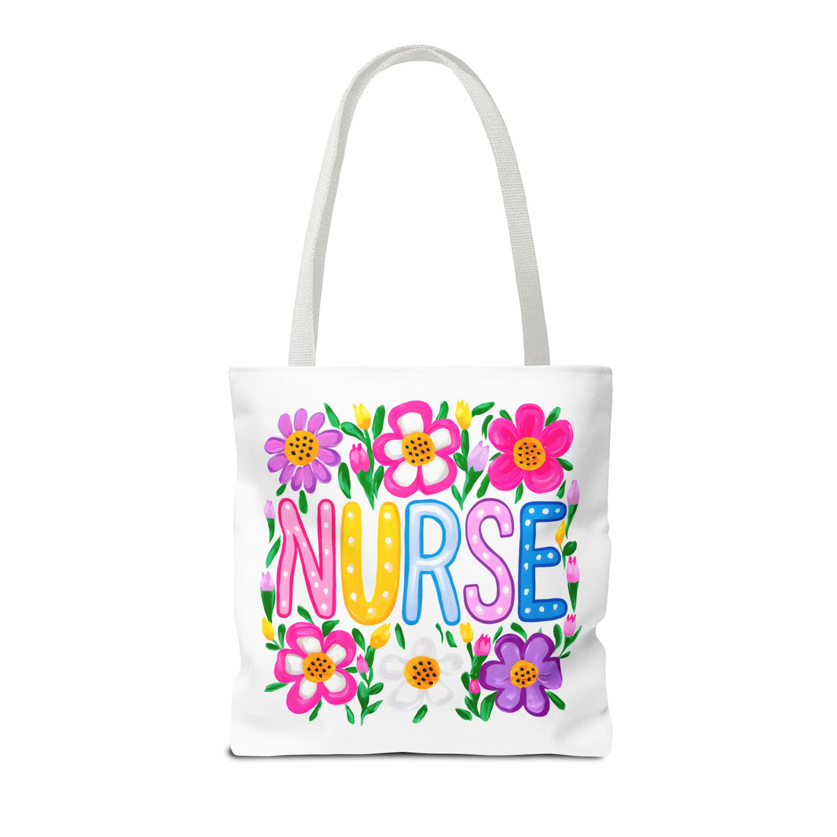 Nurse Floral Tote Bag — Colorful Nurse Gift Bag for Healthcare Heroes