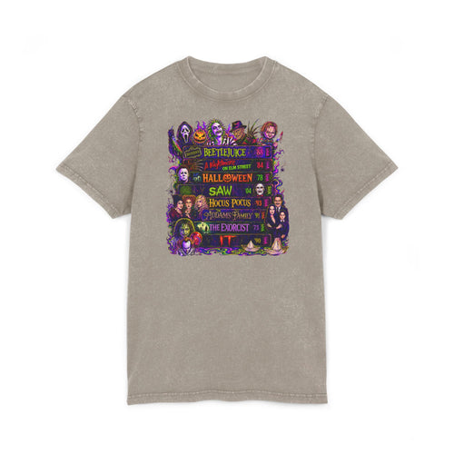 Acid Washed Classic Horror Film Tee