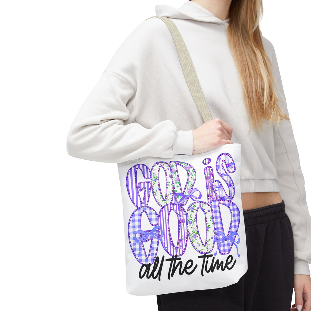 Canvas Tote — "God Is Good All The Time"