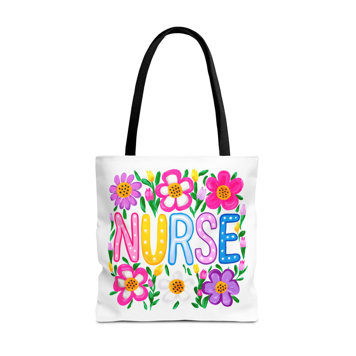 Nurse Floral Tote Bag — Colorful Nurse Gift Bag for Healthcare Heroes