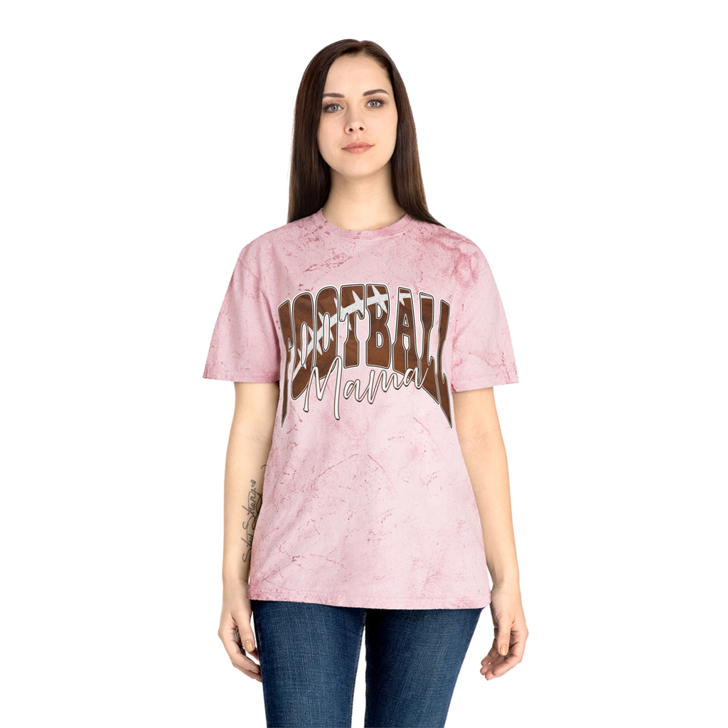 Color Blast Football Mama Tee