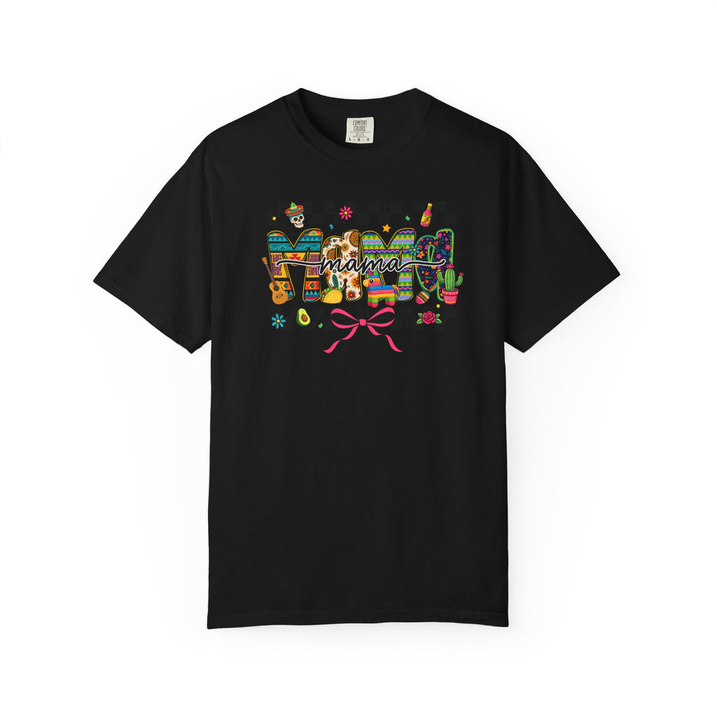 Mama Floral Checkerboard T-Shirt