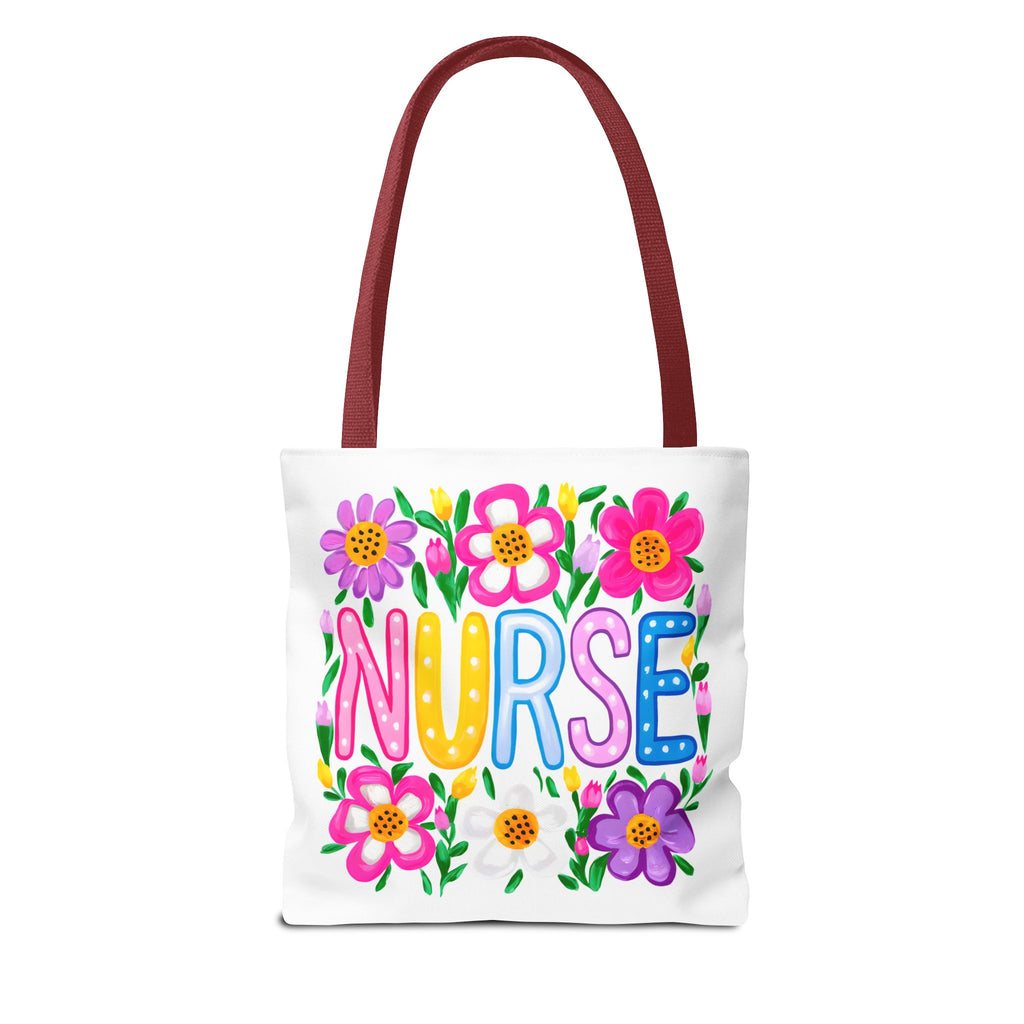 Nurse Floral Tote Bag — Colorful Nurse Gift Bag for Healthcare Heroes