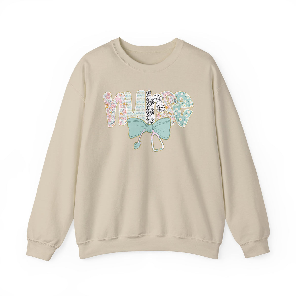 Nurse Floral Retro Crewneck Sweatshirt