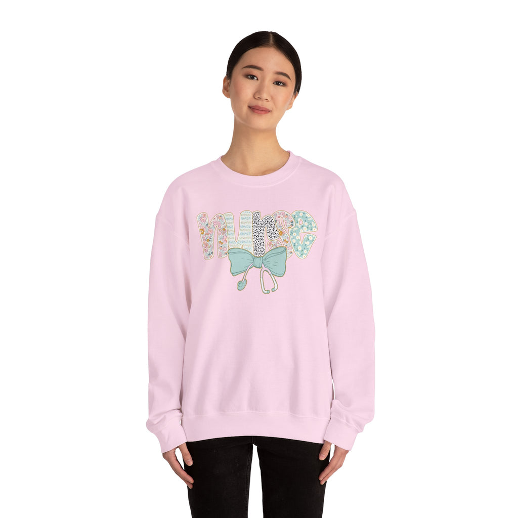 Nurse Floral Retro Crewneck Sweatshirt