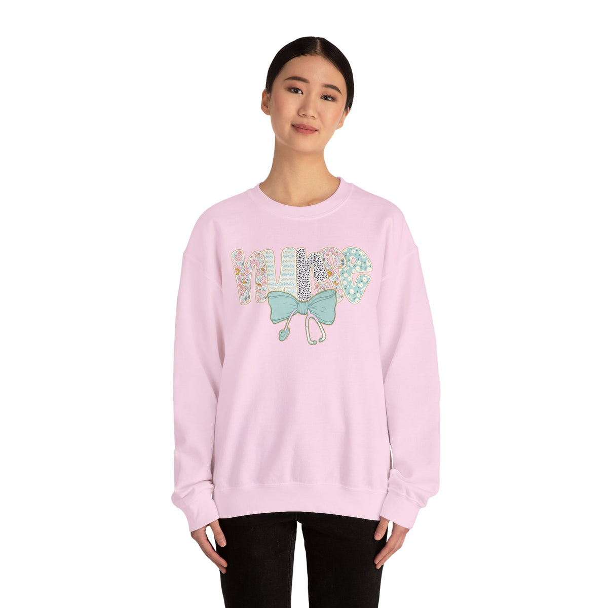 Nurse Floral Retro Crewneck Sweatshirt