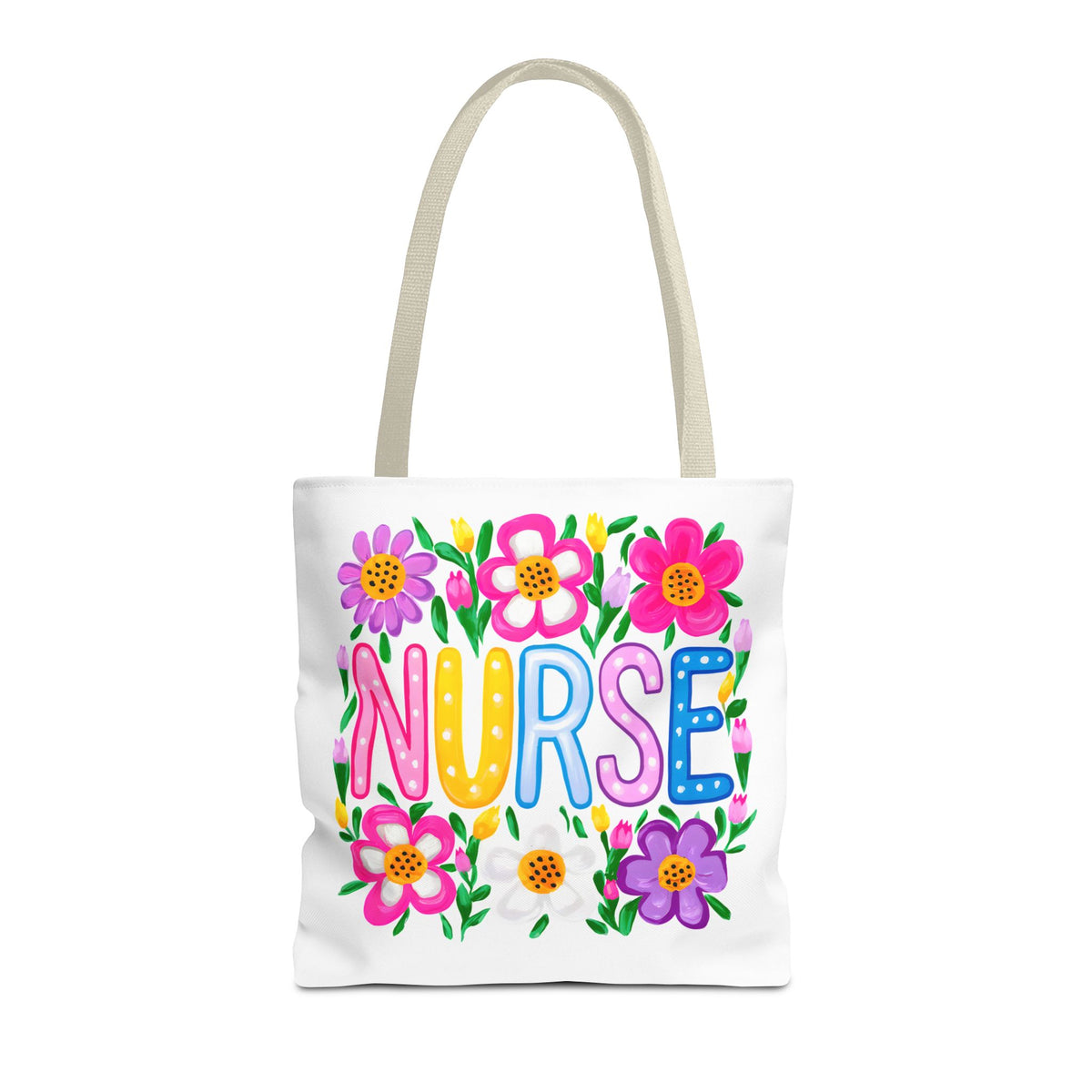 Nurse Floral Tote Bag — Colorful Nurse Gift Bag for Healthcare Heroes