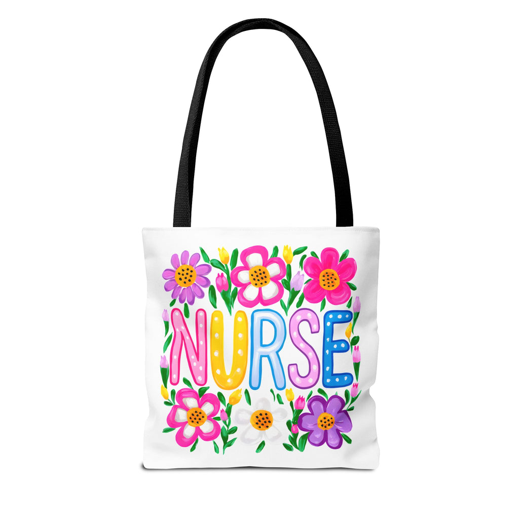 Nurse Floral Tote Bag — Colorful Nurse Gift Bag for Healthcare Heroes
