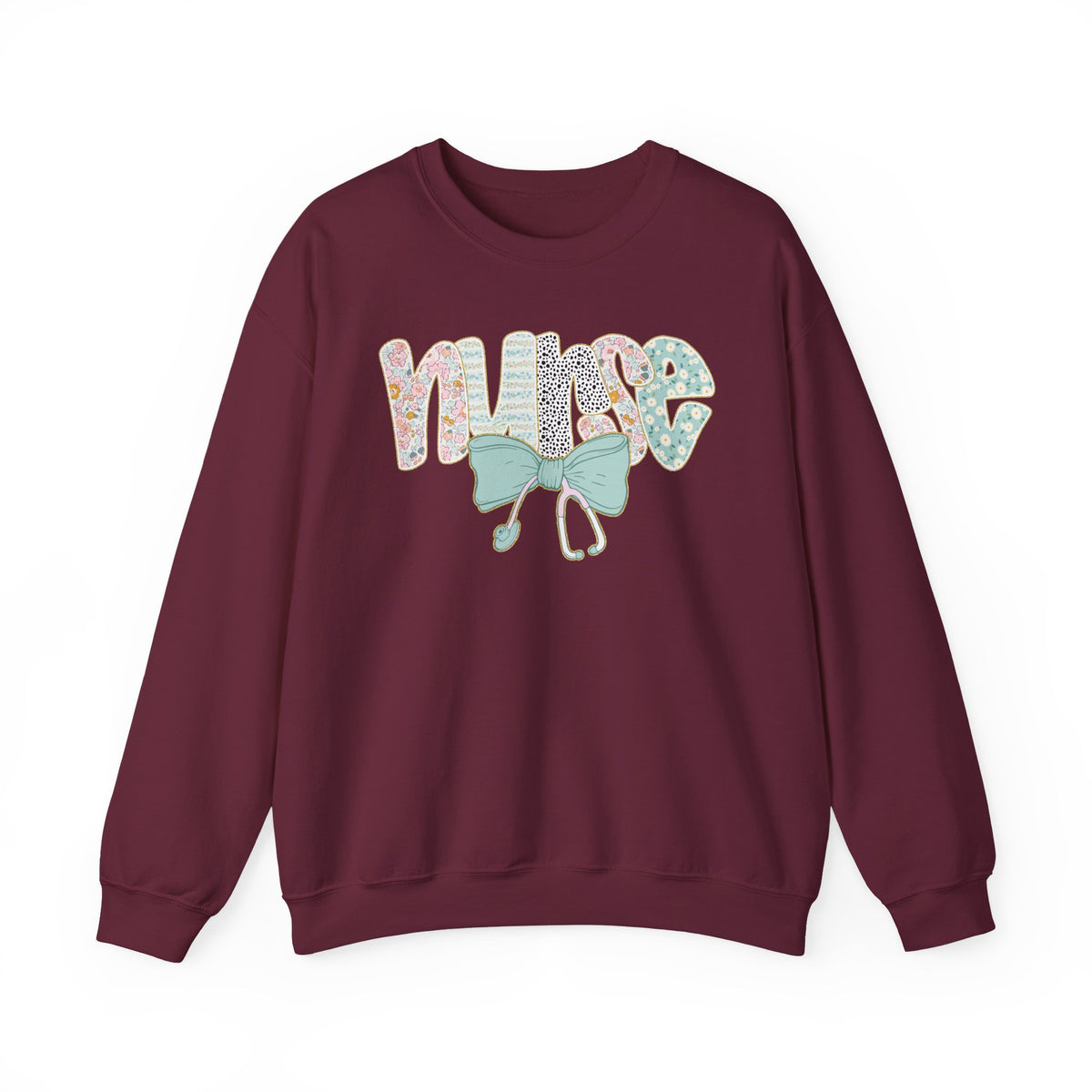Nurse Floral Retro Crewneck Sweatshirt