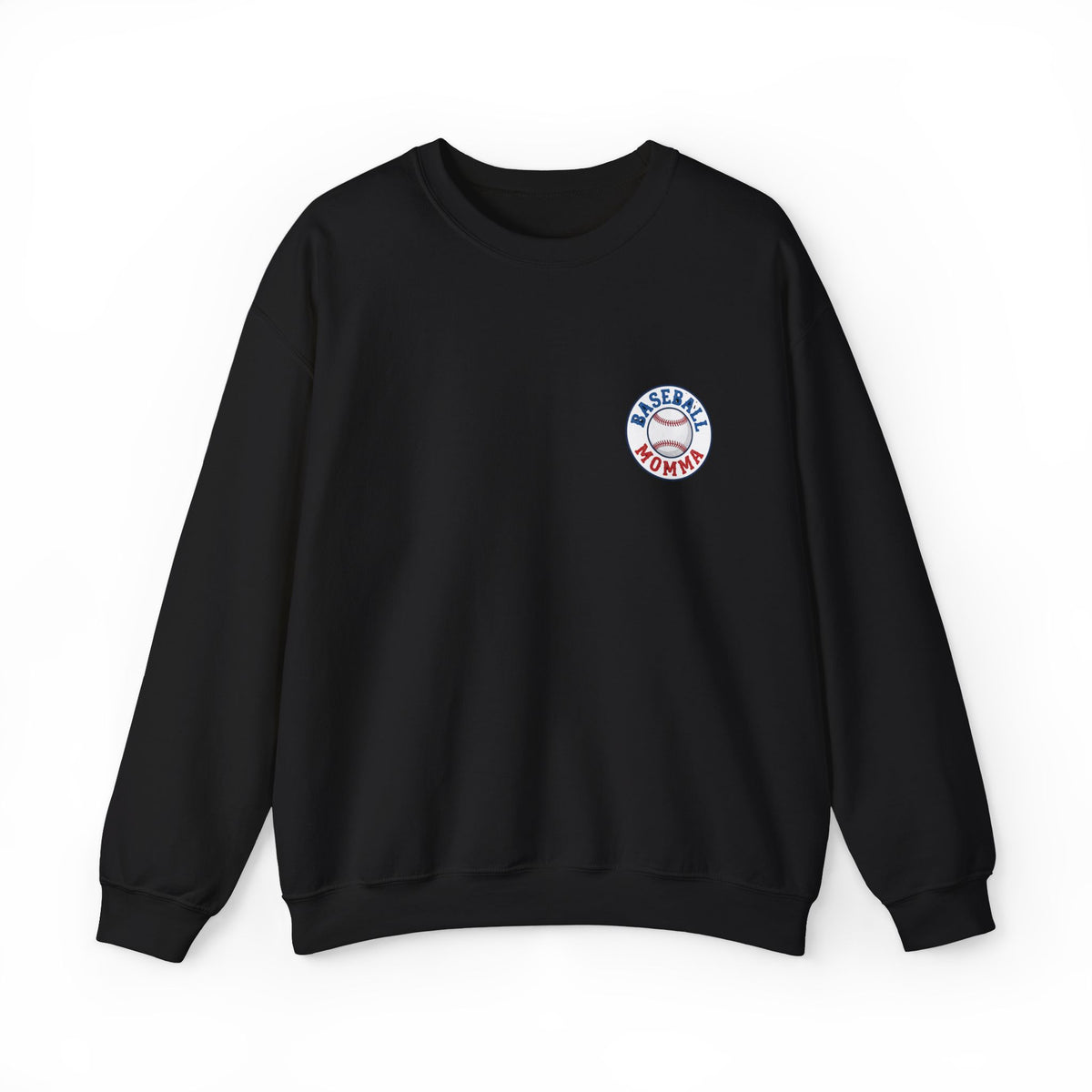 Baseball Momma Crewneck Sweatshirt — Vintage Glove & Ball Graphic