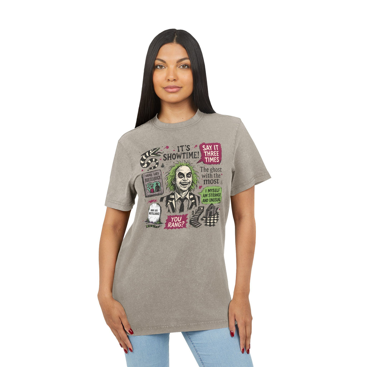 Acid Washed Beetlejuice Tee