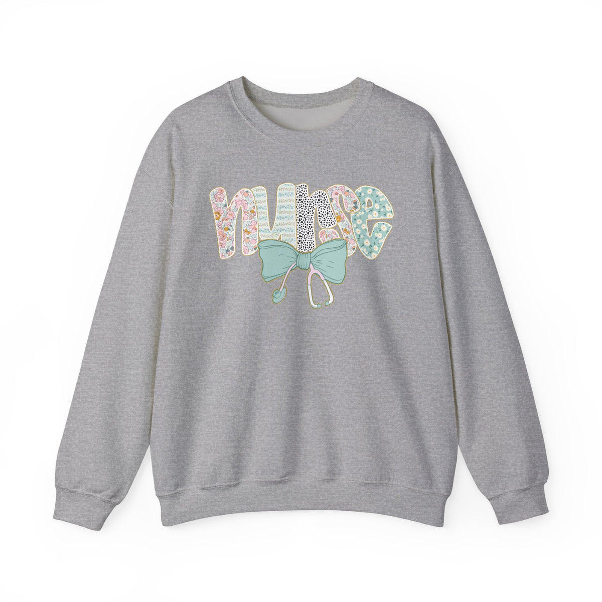 Nurse Floral Retro Crewneck Sweatshirt
