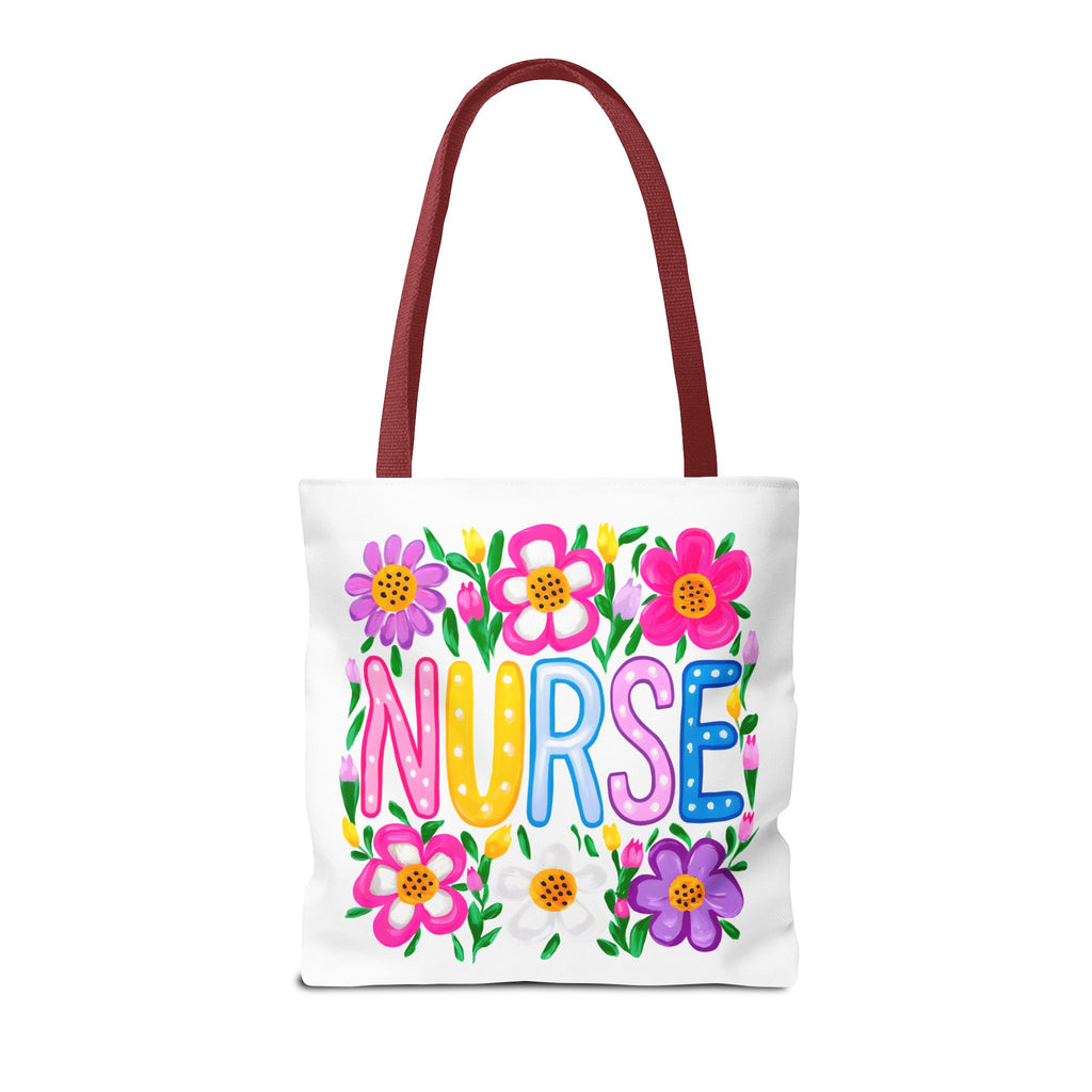 Nurse Floral Tote Bag — Colorful Nurse Gift Bag for Healthcare Heroes