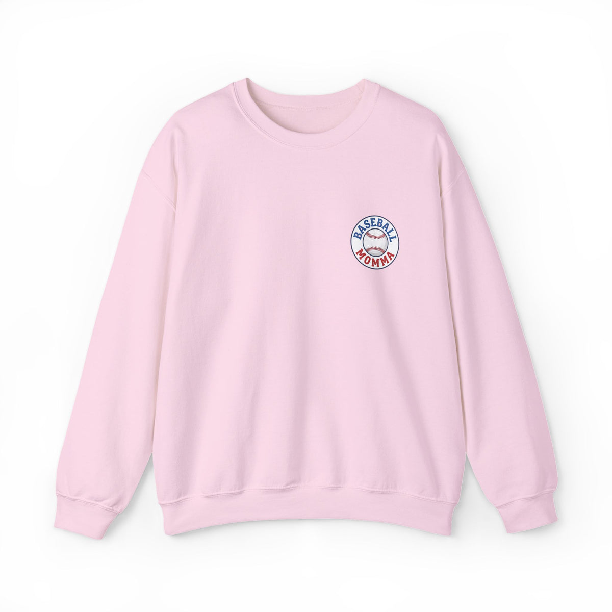 Baseball Momma Crewneck Sweatshirt — Vintage Glove & Ball Graphic