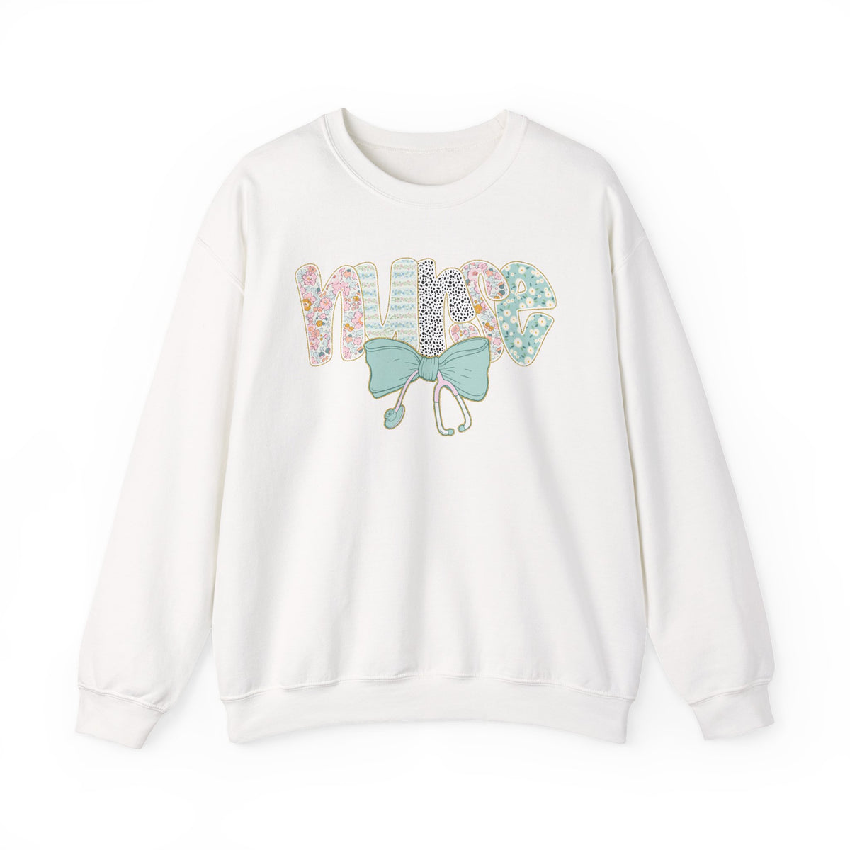 Nurse Floral Retro Crewneck Sweatshirt