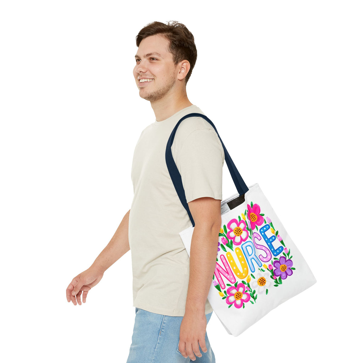 Nurse Floral Tote Bag — Colorful Nurse Gift Bag for Healthcare Heroes