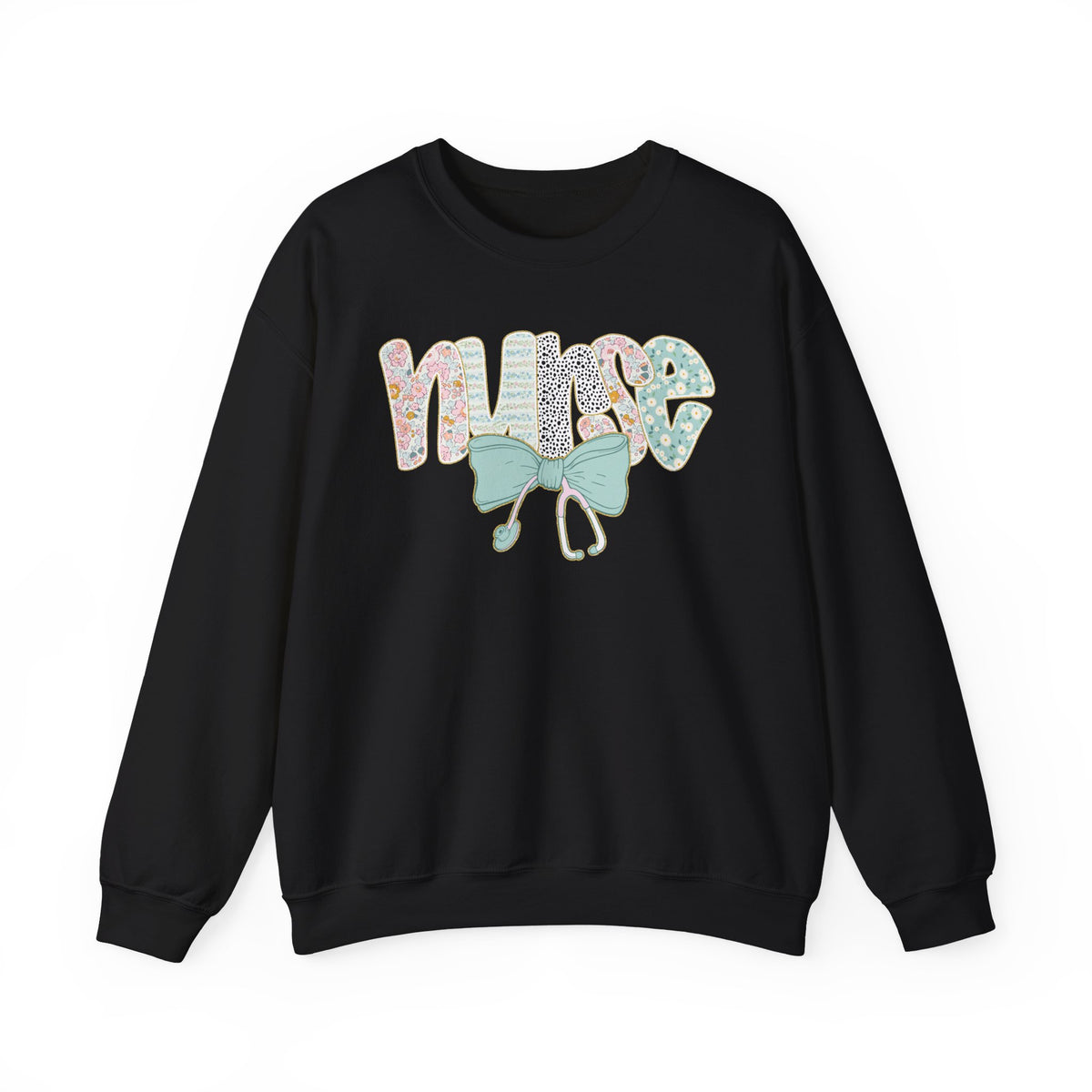 Nurse Floral Retro Crewneck Sweatshirt