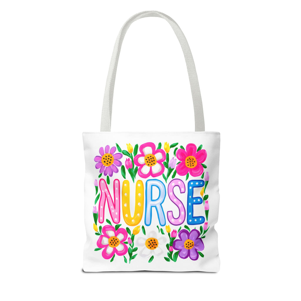 Nurse Floral Tote Bag — Colorful Nurse Gift Bag for Healthcare Heroes