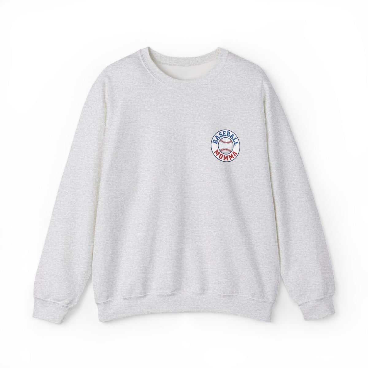 Baseball Momma Crewneck Sweatshirt — Vintage Glove & Ball Graphic