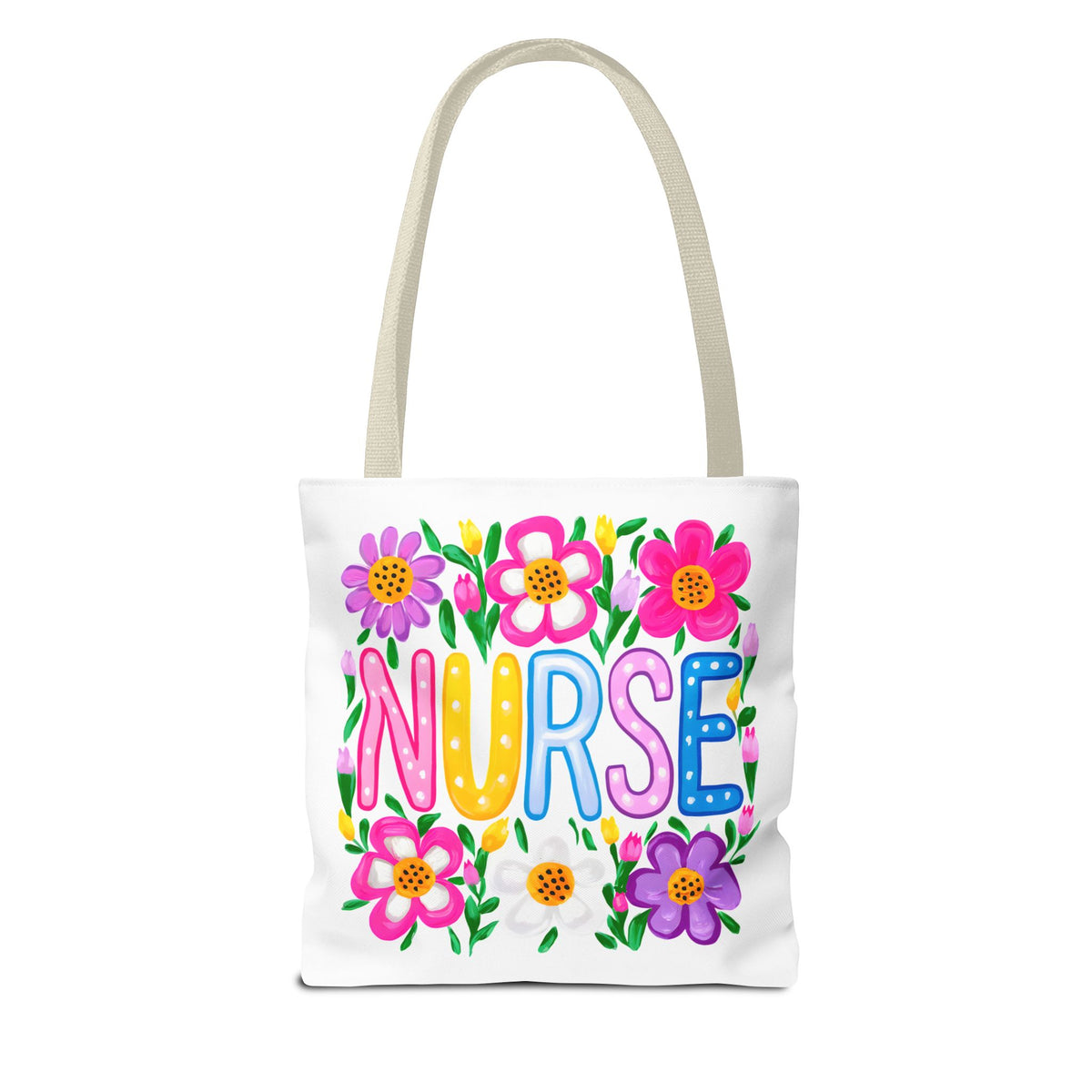 Nurse Floral Tote Bag — Colorful Nurse Gift Bag for Healthcare Heroes