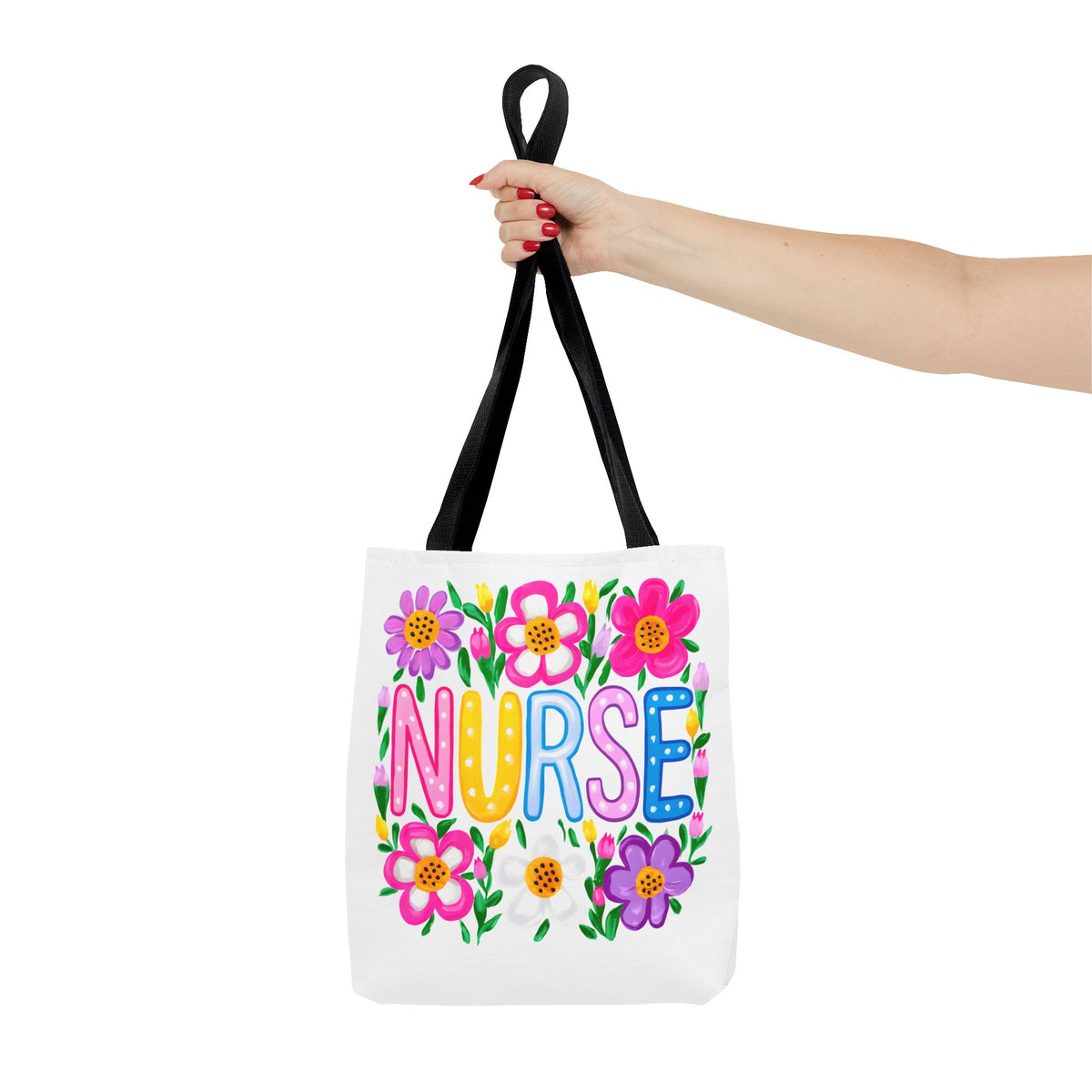 Nurse Floral Tote Bag — Colorful Nurse Gift Bag for Healthcare Heroes