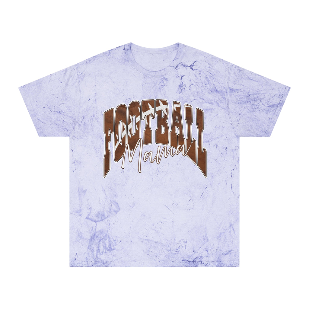 Color Blast Football Mama Tee